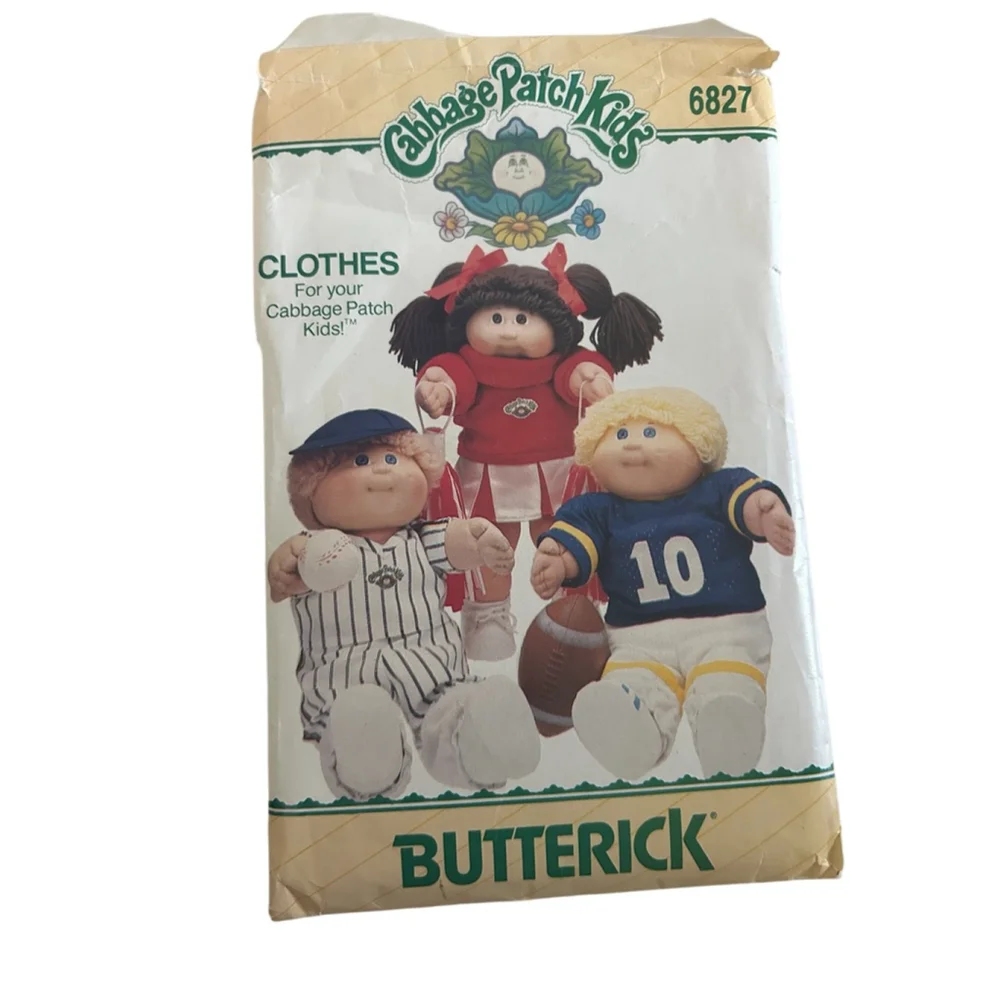 Vintage two Unisex Butterick Cabbage Patch Kids Preemie Clothes Sewing Patterns